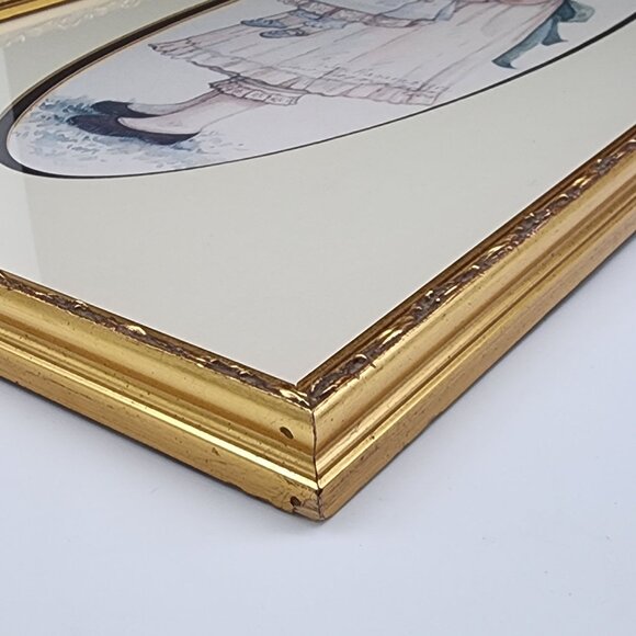 Vintage Wood Picture Photo Frame Ornate Detailed Gold Girl Print 13.5"x25.5" - Picture 15 of 16